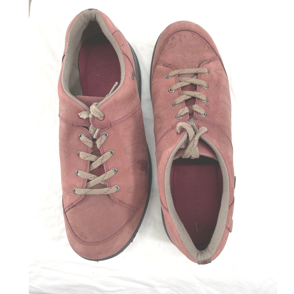 Good Aravon Womens Shoes 11 D Stridarc Walking Pink Leather Lace Up Sneaker